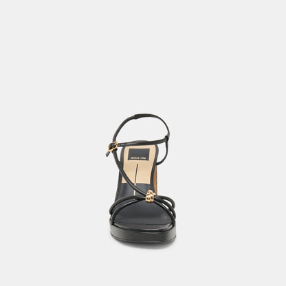 ODETE HEELS BLACK LEATHER