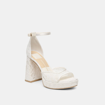 PANDRO HEELS TRUE WHITE LACE