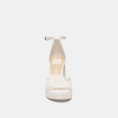 PANDRO HEELS TRUE WHITE LACE