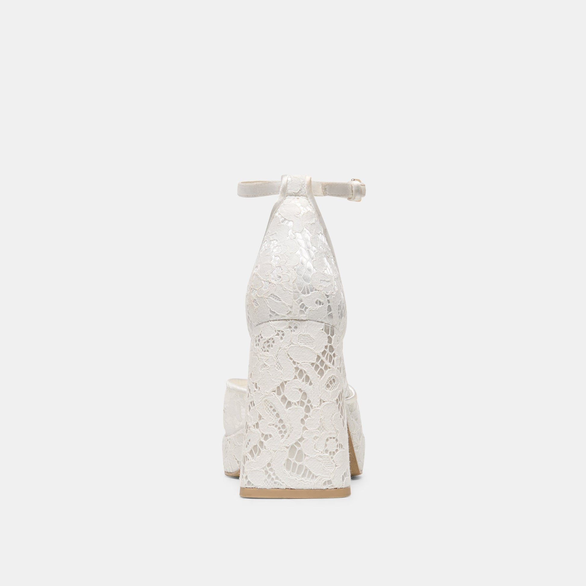 PANDRO HEELS TRUE WHITE LACE