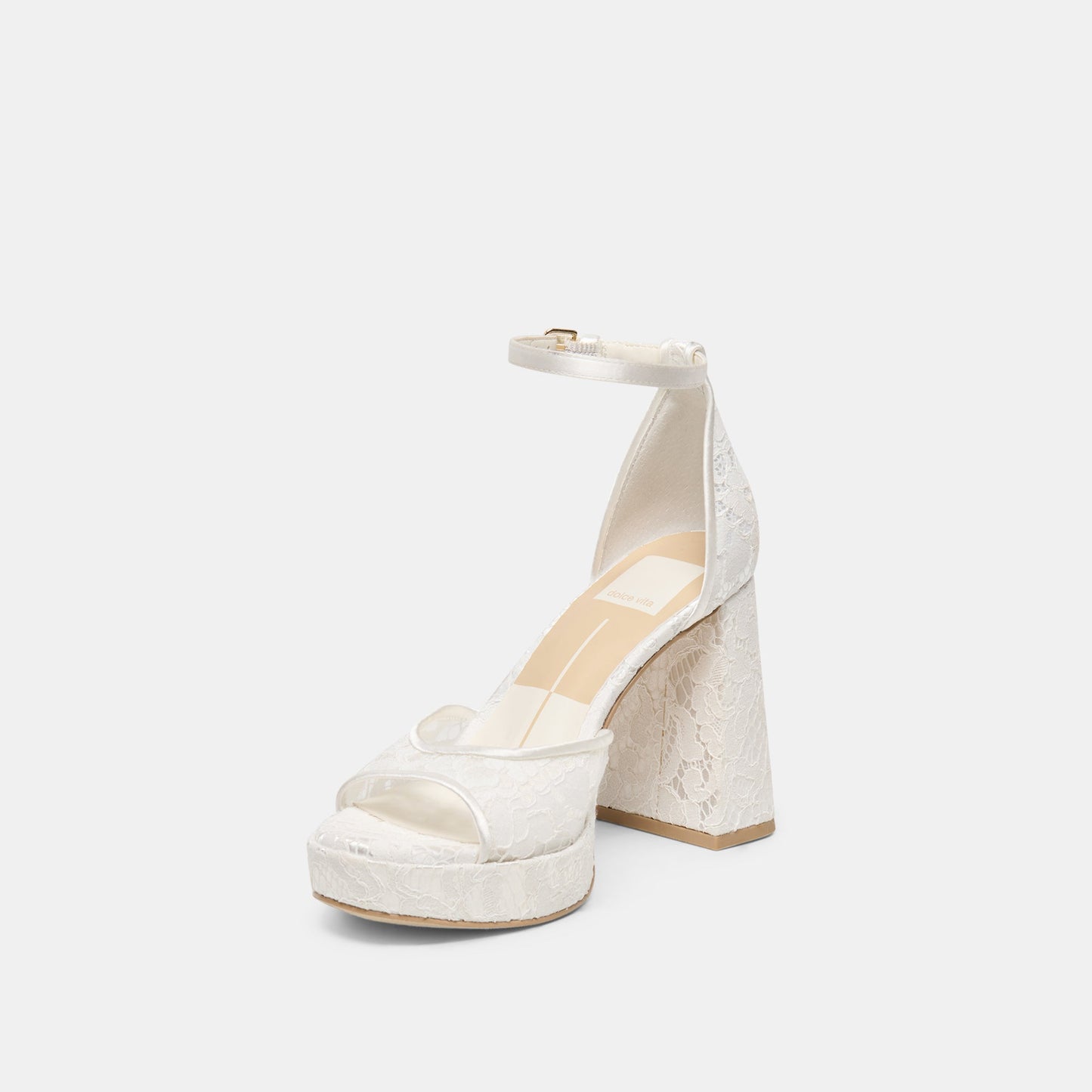 PANDRO HEELS TRUE WHITE LACE