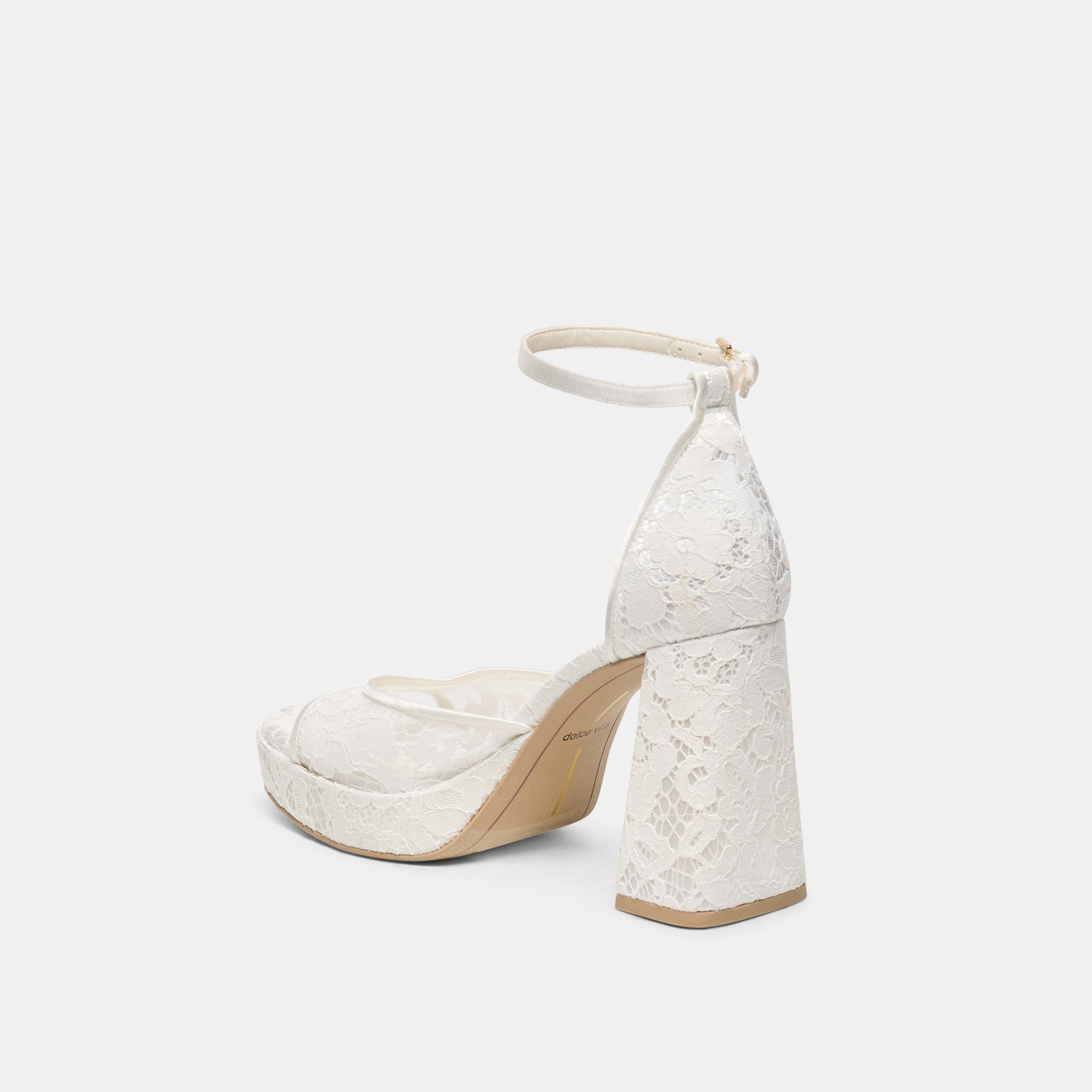 PANDRO HEELS TRUE WHITE LACE
