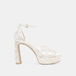 POPPY PEARL White Satin Platform Bridal Heels | Dolce Vita