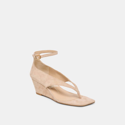 QUINNY WEDGES BAMBOO SUEDE