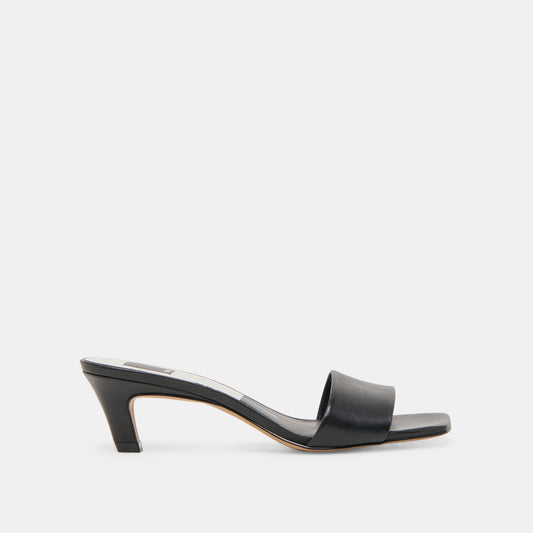 Rexa Black Leather Heels | Dolce Vita