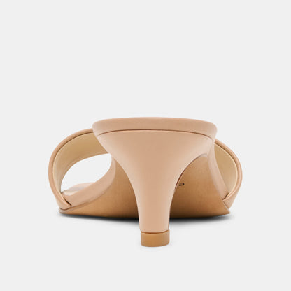 REXA WIDE HEELS LIGHT TAN LEATHER