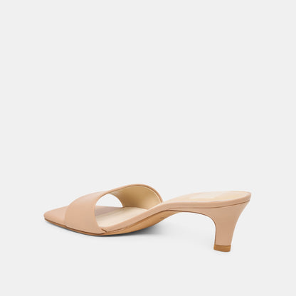 REXA WIDE HEELS LIGHT TAN LEATHER