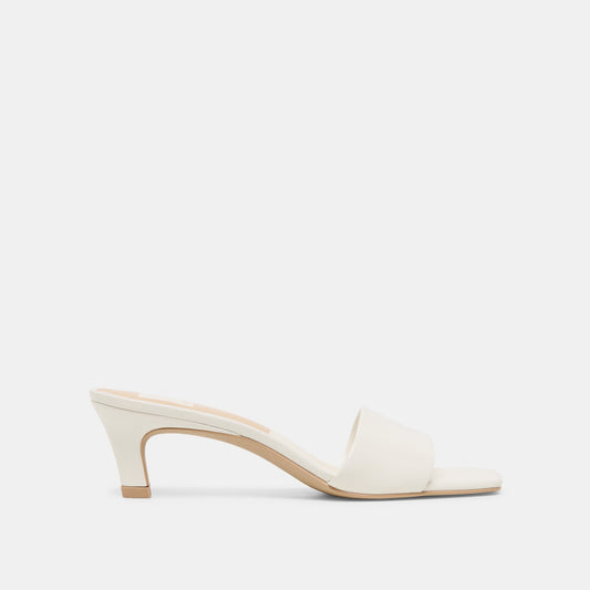 Rexa True White Leather Heels | Dolce Vita