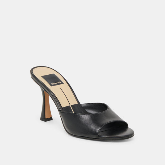ROSHA HEELS BLACK LEATHER