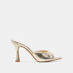 Rosha Platinum Distressed Leather Heels | Dolce Vita