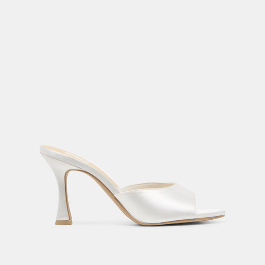 Rosha True White Satin Heels | Dolce Vita