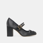 TIARAH Onyx Satin Ballet Block Heels | Dolce Vita
