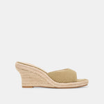 Vaya Khaki Linen Wedges | Dolce Vita