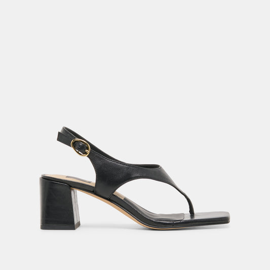 Yves Black Leather Heels | Dolce Vita