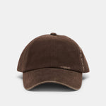 Distressed Dark Brown Baseball Cap with Embroidery | Dolce Vita