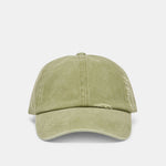 Distressed Olive Baseball Cap with Embroidery | Dolce Vita