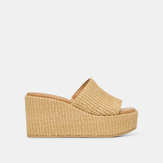 Joclyn Lt Natural Raffia Wedges | Dolce Vita