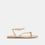 Kenley Gold Leather Sandals | Dolce Vita