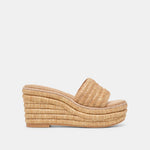 Throne Lt Natural Raffia Wedges | Dolce Vita