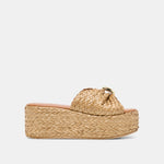 BARRIO Natural Raffia Platform Wedges | Dolce Vita