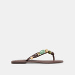 Cely Dk Brown Leather Sandals | Dolce Vita