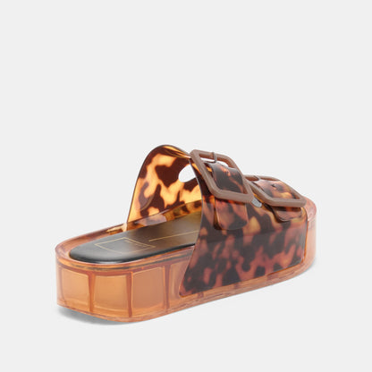 JULIO X SANDALS TORTOISE VINYL