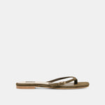 MALTA Dk Olive Suede Buckle Flip-Flop Sandals | Dolce Vita