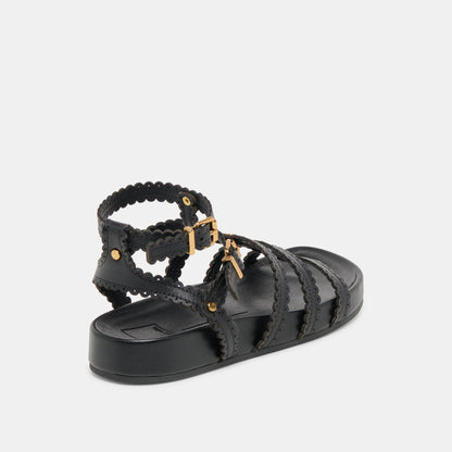 SUSANA SANDALS BLACK LEATHER
