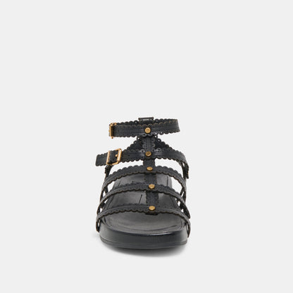 SUSANA SANDALS BLACK LEATHER