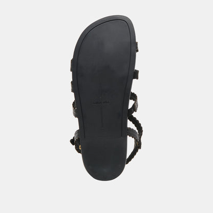 SUSANA SANDALS BLACK LEATHER