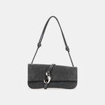 ALICE Gunmetal Suede Adjustable Shoulder Bag | Dolce Vita