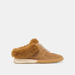 Izzey Plush Lt Brown Suede Sneakers | Dolce Vita