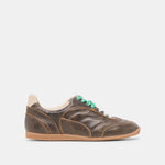 Laini Brown Distressed Leather Sneakers | Dolce Vita