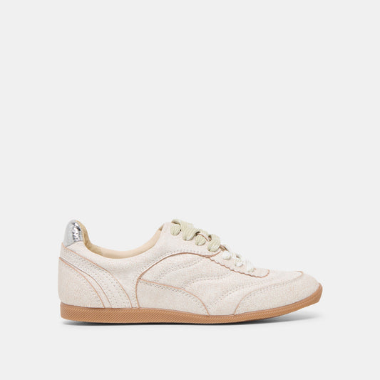 Laini Off White Crackled Leather Sneakers | Dolce Vita
