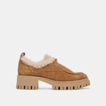 Milza Plush Lt Brown Suede Loafers | Dolce Vita