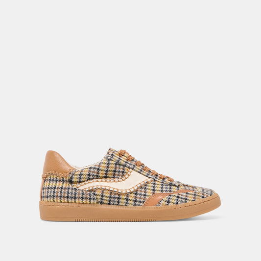 Notice Stitch Yellow Plaid Tweed Sneakers | Dolce Vita