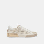 Zina Bone Gold Woven Wide Sneakers | Dolce Vita