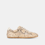Dorie Natural Snake Embossed Leather Sneakers | Dolce Vita