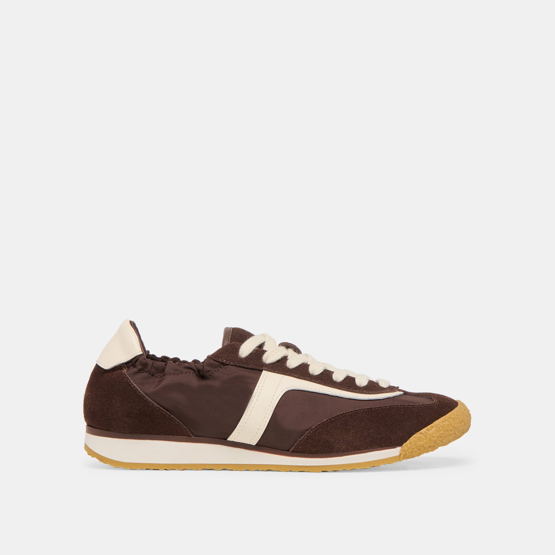 Sariya Dk Brown Nylon Sneakers | Dolce Vita