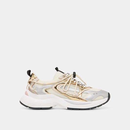 Selmar Silver Gold Leather Sneakers | Dolce Vita