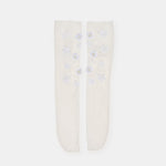Floral Chiffon White Slouch Socks | Dolce Vita