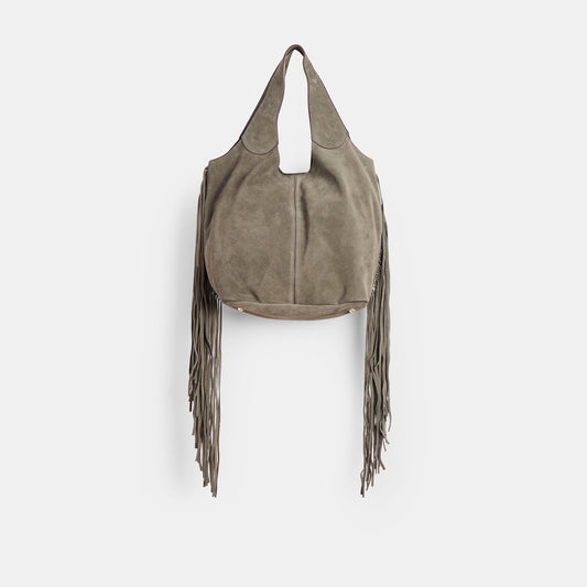 Nakoma Olive Suede Shoulder Bag | Dolce Vita