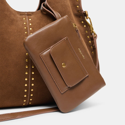 SONORA TOTE MID BROWN SUEDE
