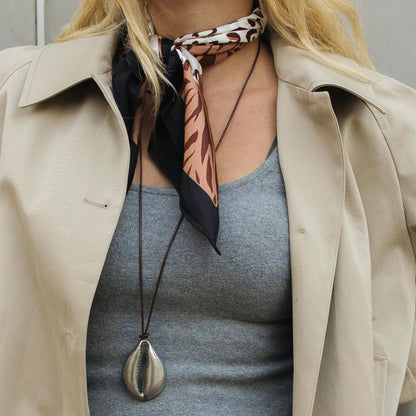 ANIMAL PRINT SCARF BROWN MULTI